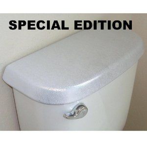Shiny Fabric Lid Cover toilet TANK HandMade USA - Metallic